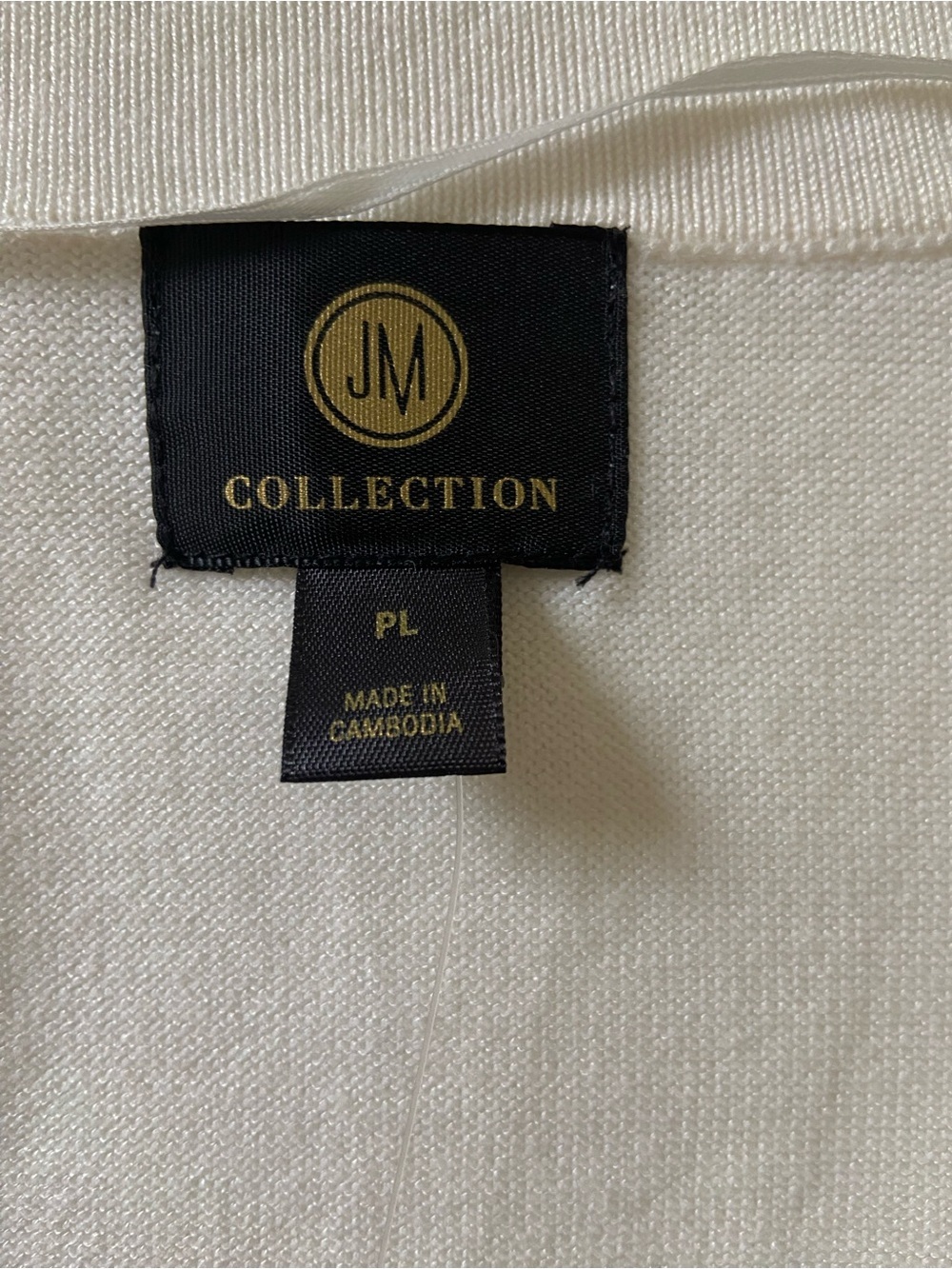 JM Collection Cream Open-Front Cardigan with Gold Buttons - Picture 4 of 15